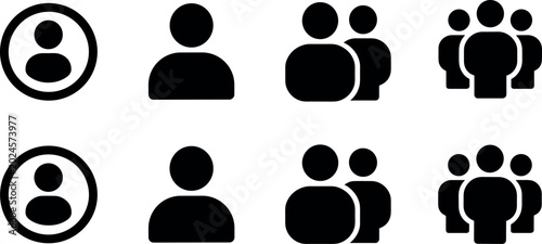 Vászonkép People avatar and user profile icon set for business team corporate membership a