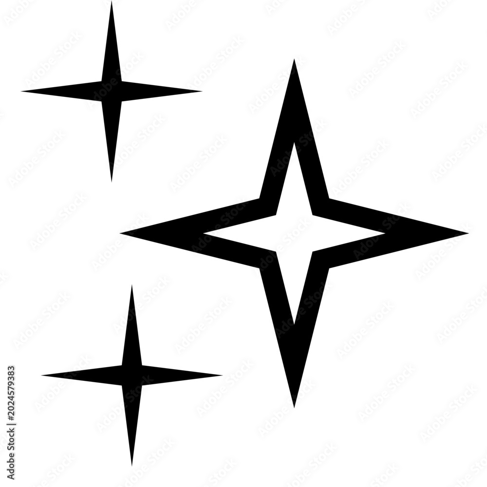 Obraz premium Sparkles or Stars Icon