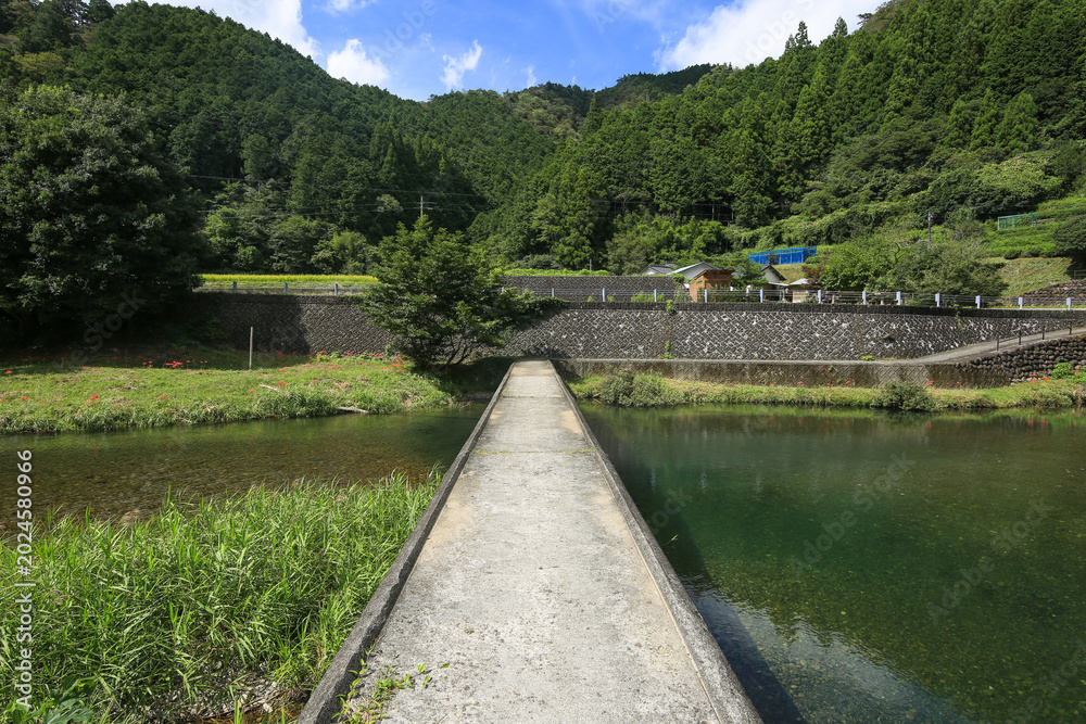 Fototapeta premium 高知県中土佐町 高樋沈下橋の風景
