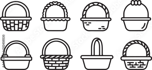 Foto Isometric icons set of black top hats and bowler hats collection Vector