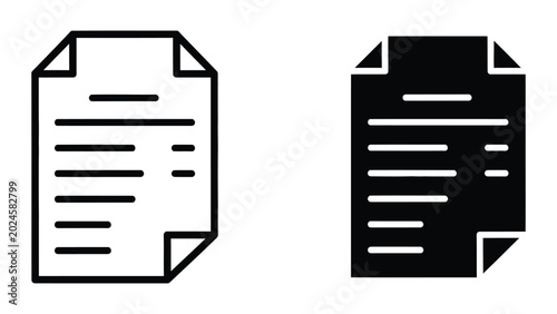 Photos Flat design document icon pair with different fill styles
