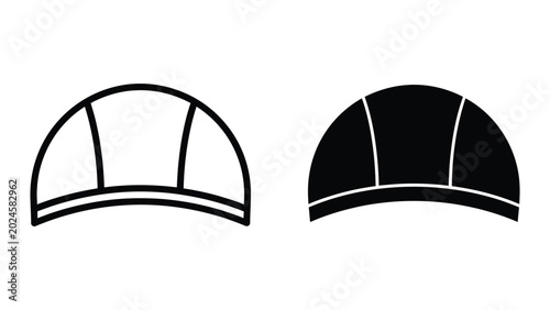 Tableau sur toile Flat design half-filled semicircle icon set