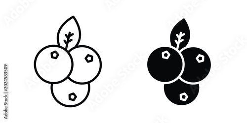 Bild auf Leinwand Berry icon graphic set. Vector icons