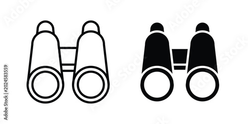 Fotografie Binoculars icon graphic set. Vector icons