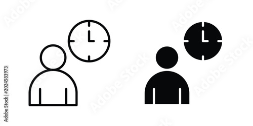 Tableau sur toile Busy icon graphic set. Vector icons