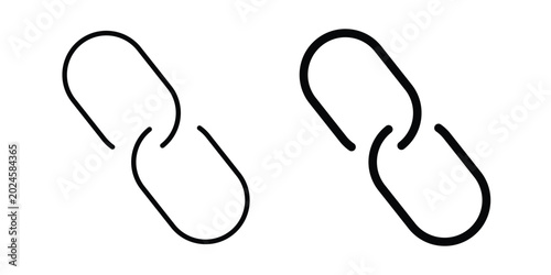 Bild auf Leinwand Chain link icon graphic set. Vector icons
