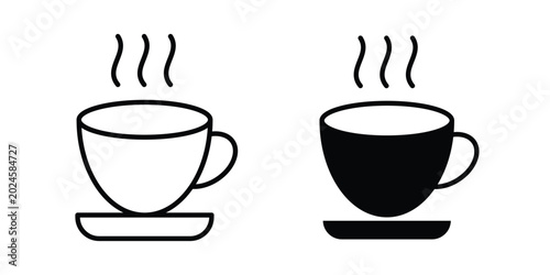 Coffee icon graphic set. Vector icons