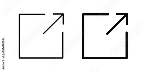 Tableau sur toile External link icon graphic set. Vector icons