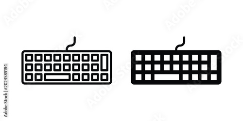 Bild auf Leinwand Keyboard icon graphic set. Vector icons