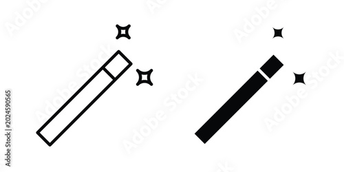 Canvas Print Magic icon graphic set. Vector icons