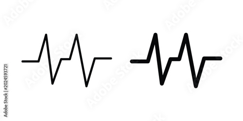 Tableau sur toile Pulse icon graphic set. Vector icons