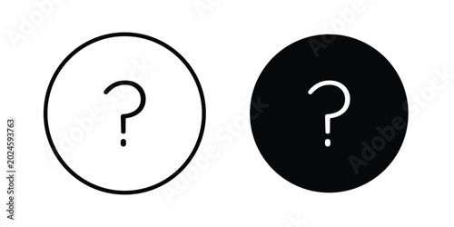 Canvastavla Question icon graphic set. Vector icons