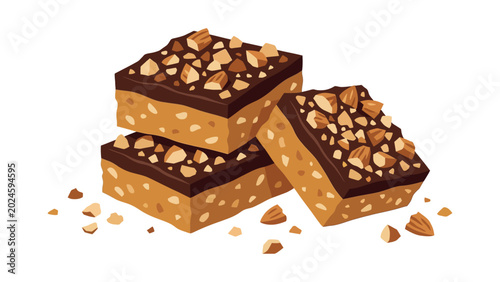 Chocolate nutty dessert sweet treat.
