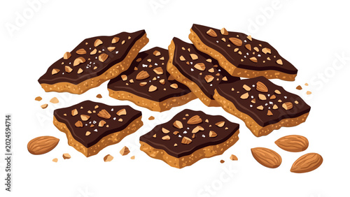 Chocolate nut dessert sweet food.