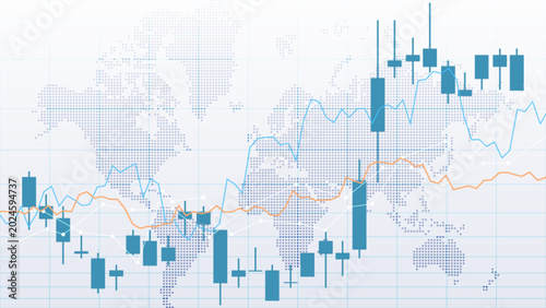 Canvastavla Stock market investment trading illustration concept
