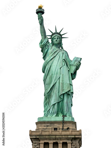 Statue of Liberty with transparent background, iconic US landmark
