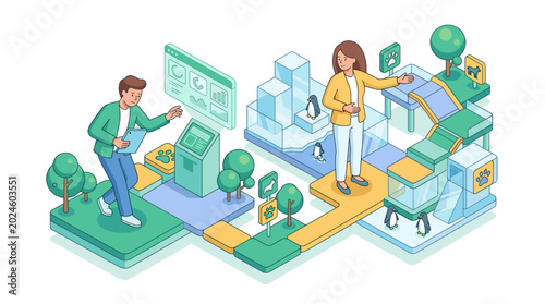 Isometric Virtual Zoo and Animal Sanctuary Management Concept