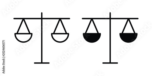 Photography Balance scale icon graphic element for project and web designs
