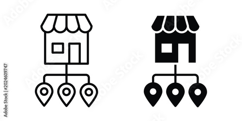 Franchise icon graphic element for project and web designs