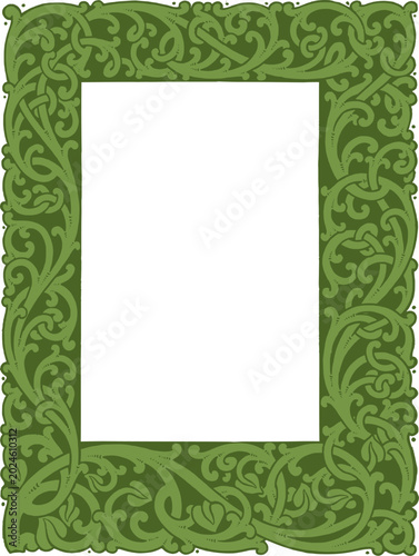 Vintage American Art Nouveau botanical frame in the shape of tree branches.