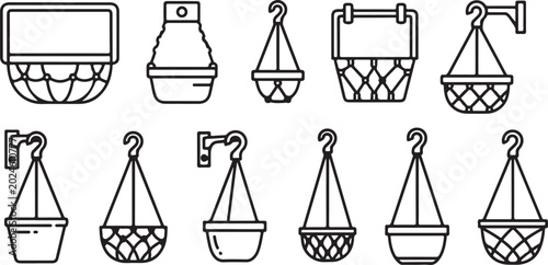 Foto Set of balance scale icon with question mark symbol vector illustration Vector