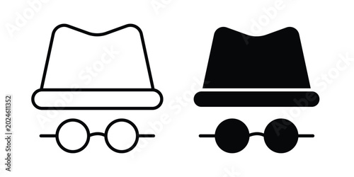 Photos Incognito icon graphic element for project and web designs