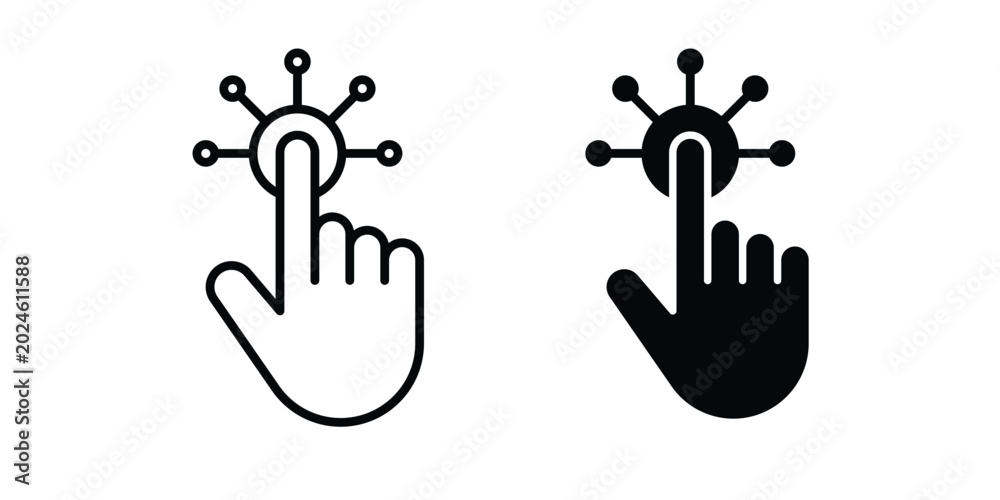 Fototapeta premium Interactive icon graphic element for project and web designs