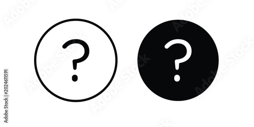 Foto Interrogation icon graphic element for project and web designs
