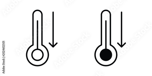 Schilderij op canvas Low Temperature icon graphic element for project and web designs