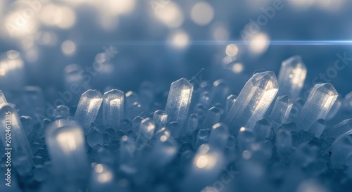 Glistening Quartz Crystals with Ethereal Backlit Bokeh