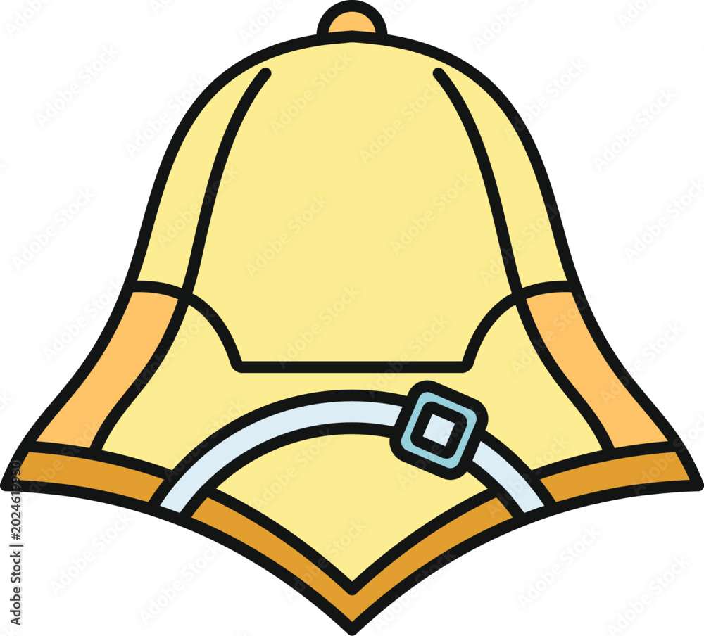 Fototapeta premium Pith helmet icon symbolizing safari, adventure, travel, and exploration