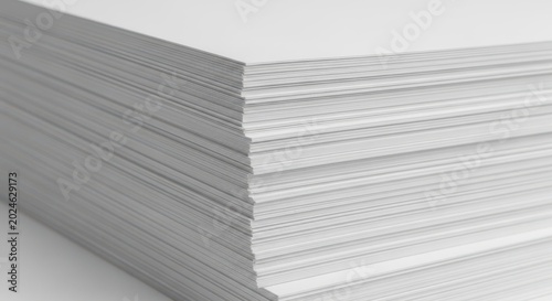 A Large Stack of Crisp White Paper Sheets for Business or Creative Projects