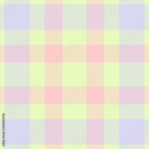Textured tartan texture seamless, simple pattern fabric check. Napkin plaid textile vector background in light color.
