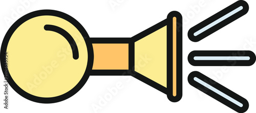 Canvastavla Air horn icon for vehicle warning, alert, or alarm system
