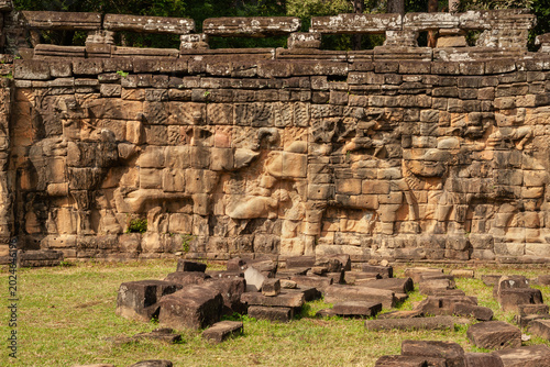 Bild auf Leinwand Terrace of the Elephants in Angkor Thom, Cambodia