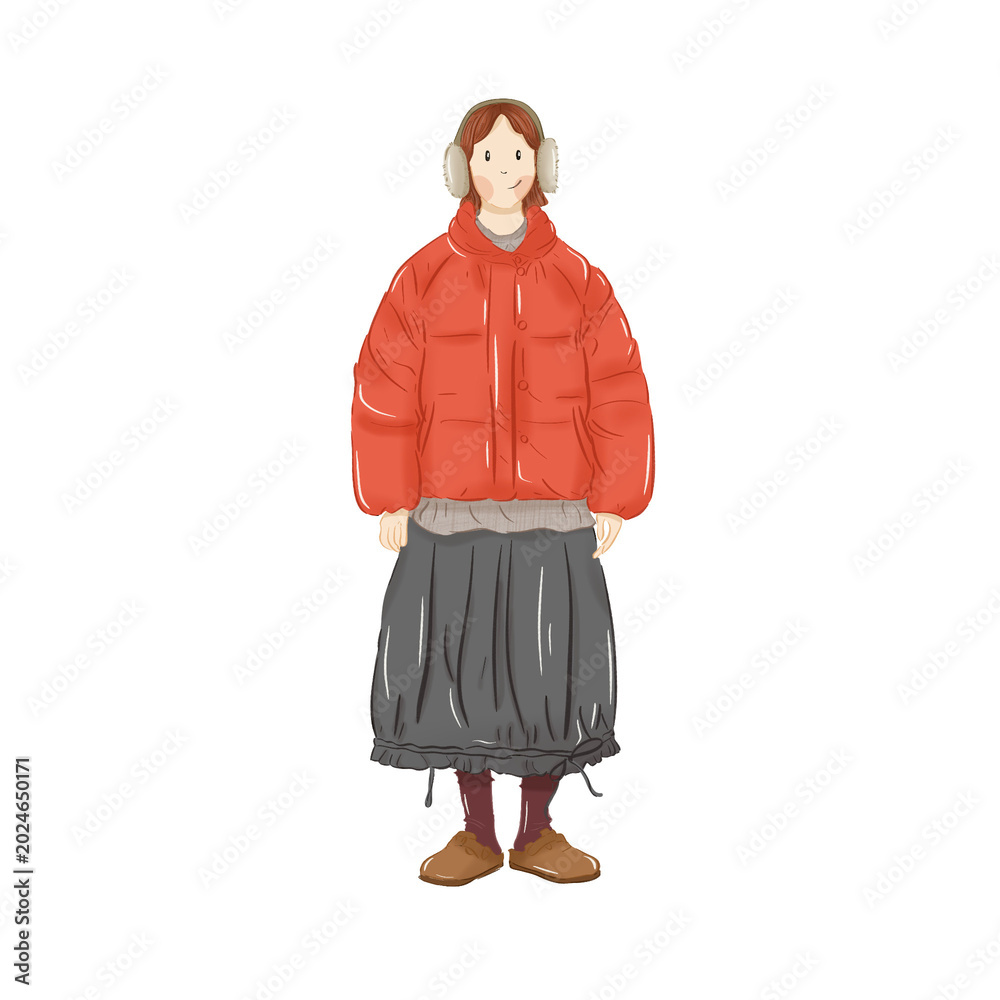 Fototapeta premium young woman in a coat