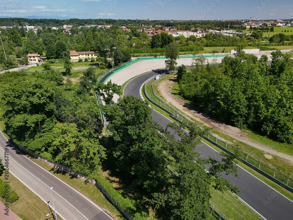 Fototapeta premium Aerial viev of Monza Racing Circuit