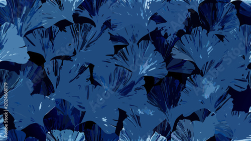 Foto abstract overlapping fan shapes in shades of blue a repeating decorative pattern