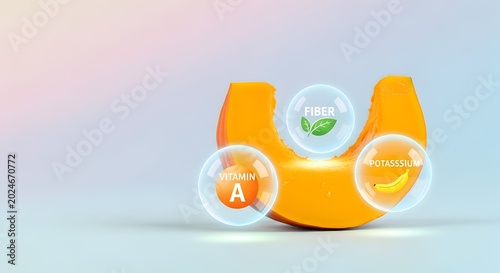 Vitamin C effervescent tablets dissolving in water with orange slices and green leaves for health and wellness concept