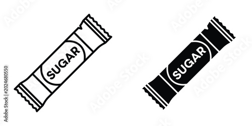 Sugar stick icon design illustration drawings