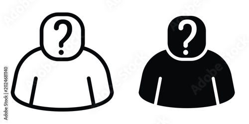 Foto unknown person icon design illustration drawings
