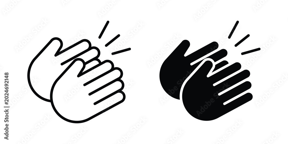 Obraz premium Clap hands icon for mobile apps and websites.