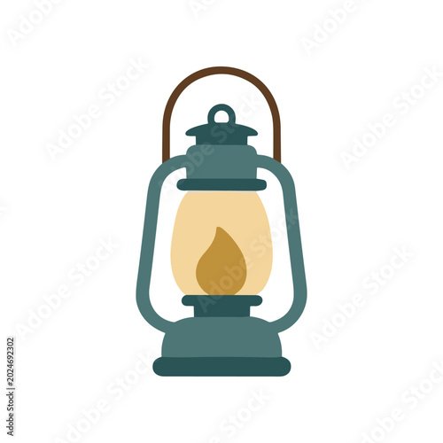 Foto Vintage Green Metal Lantern Light.