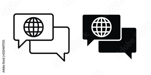 Obraz na plátně Language icon for mobile apps and websites.