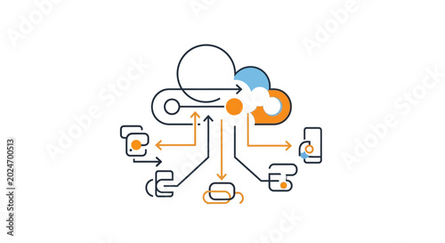 Cloud Data Sync Concept
