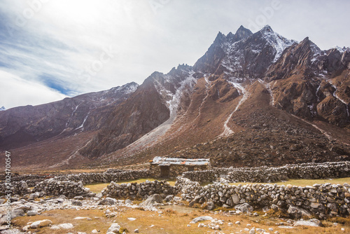Stone building near the Perice village. Nepal