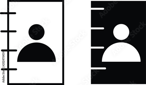 Картината върху платно Address book icon set