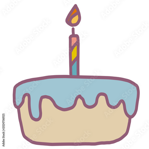 birthday cake with candles