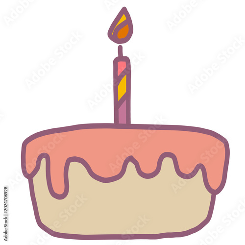 birthday cake with candles