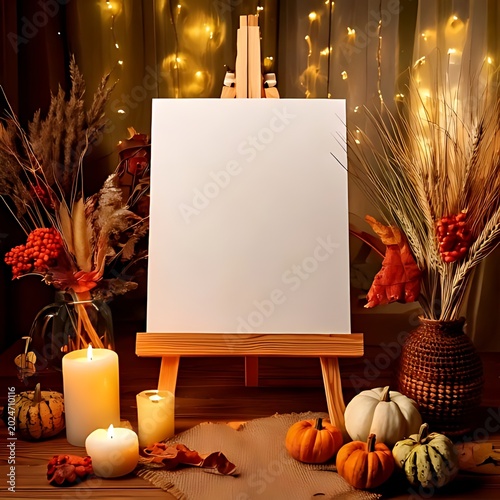 Empty canvas for autumn decor
